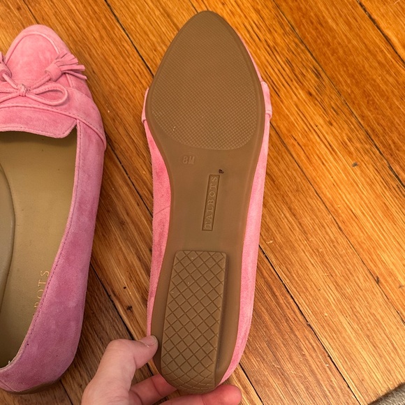 Talbots Pink Tassel Suede Loafers - Picture 3 of 5